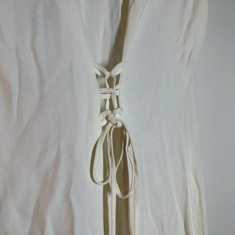 Unbranded Women's White and Cream Dress